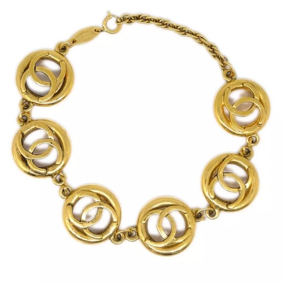 Chanel CC Bracelet Gold 1982 181870 - Picture 1 of 4